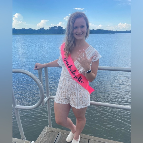 Lulus Elegant Lace Romper in Cream - Picture 8 of 8